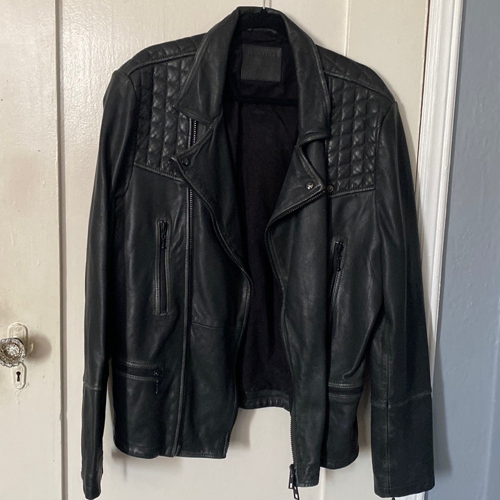 Classic All Saints leather jacket.